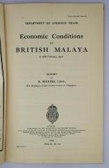 Ief 348 : Economic Conditions in British Malaya (1931)