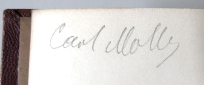 - (Molly, Carl), Von Hand: Name; 'Carl Molly'. 