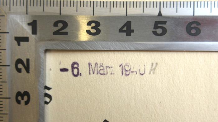 -, Stempel: Datum; '-6. März 1940'