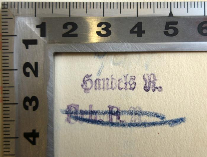 -, Stempel: Berufsangabe/Titel/Branche; 'Handels K.'
