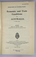 If 160 : Economic and Trade Conditions in Australia (1930)