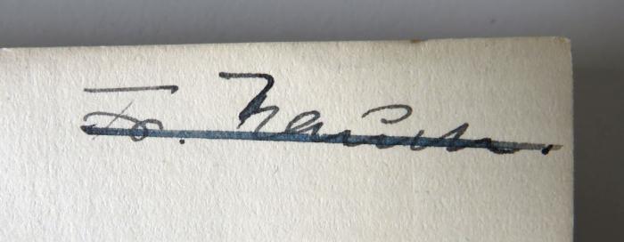 - (Rauch, Fr[...]), Von Hand: Name; 'Fr. Rauch.'. 
