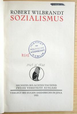 M 515 Will(2) : Sozialismus (1921)