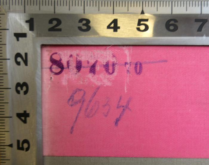 -, Stempel: Nummer; '8070 70 
9634'