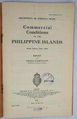 Ief 350 : Commercial Conditions in the Philippine Islands (1928)