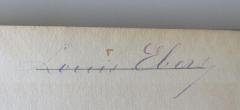- (Ebers[?], Louis), Von Hand: Name; 'Louis Ebers[?].'. 