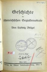 M 35S 140-3 : Geschichte der österreichischen Sozialdemokratie (1922)