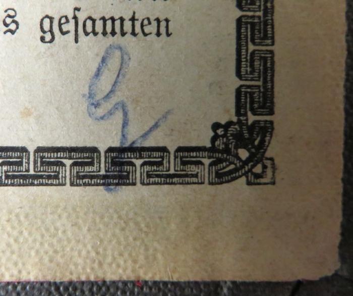 - (unbekannt), Von Hand: Zeichen; 'G'. 