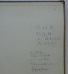 - (Neuberg, Carl), Von Hand: Annotation; '46, 48, 51, 76, 77, 83, 85, 88, 91, 98, 99, 118, 260, 224

[...]'. 