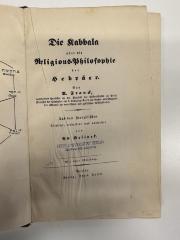 BD 5850 F822 K1D(3)+2 : Die Kabbala oder die Religions-Philosophie der Hebräer (1922)