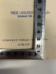 - (Divan Book and Artshop, Tel Aviv), Von Hand: Nummer; '45419'. 