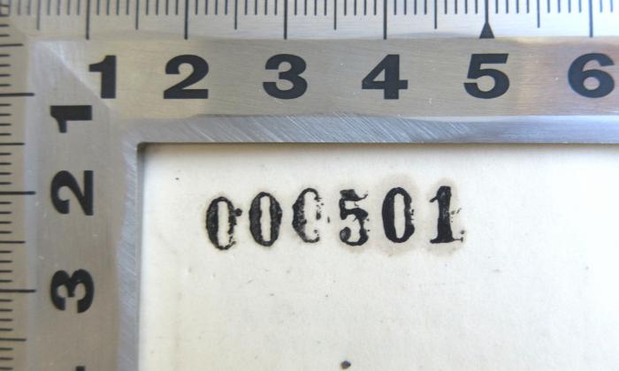 -, Stempel: Nummer; '000501'