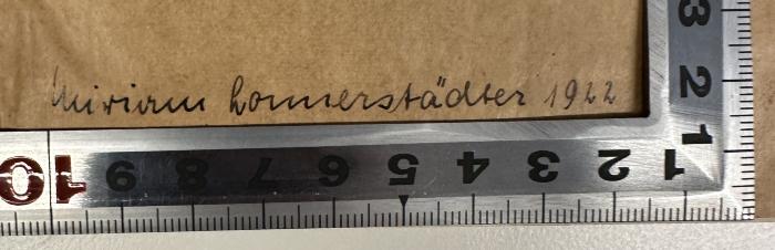 - (Lonnerstädter, Miriam), Von Hand: Name, Datum; 'Miriam Lonnerstädter 1922'. 