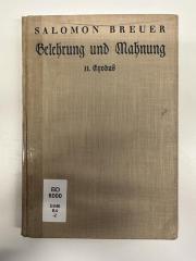 BD 6000 B846 B4-2 : Belehrung und Mahnung. 2, Exodus (1931)