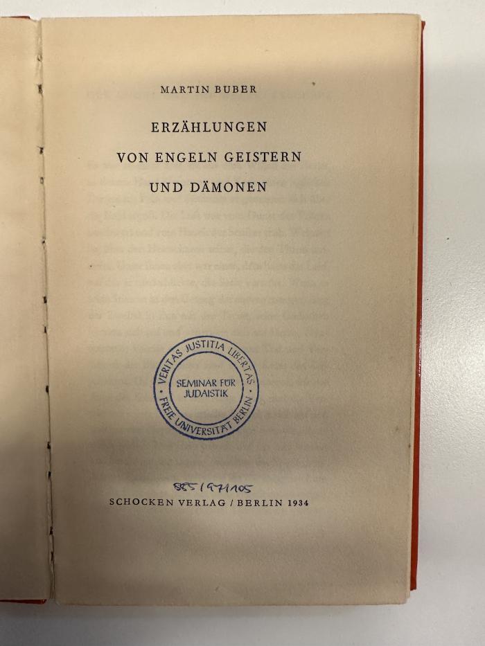 BD 6070 E73 E5 : Erzählungen von Engeln, Geistern und Dämonen. (1934)