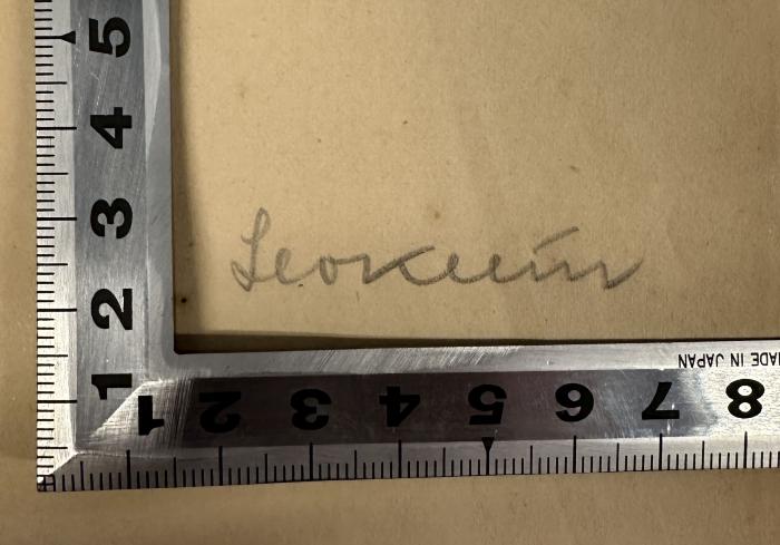 -, Von Hand: Notiz; 'Leokuim'