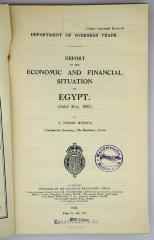 Id 1173 : Report on the Economic and Financial Situation of Egypt (1927/ 1928)