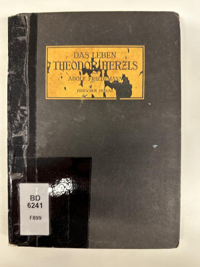 BD 6241 F899 : Das Leben Theodor Herzls (1914)