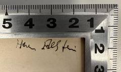 - (Edelstein, Hans), Von Hand: Name; 'Hans Edelstein'. 