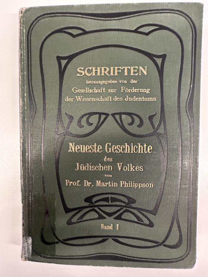 BD 6830 P522-1+2 : Neueste Geschichte des jüdischen Volkes. 1. (1907)