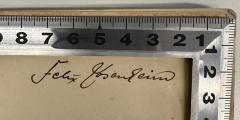 - (Rosenheim, Felix), Von Hand: Name; 'Felix Rosenheim'. 