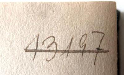 - (NSDAP-Gauarchiv und -museum Südhannover-Braunschweig), Von Hand: Signatur; '13197'. 