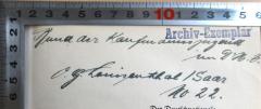 - (Bund der Kaufmannsjugend im D.H.V, O.G. Louisenthal/Saar), Von Hand: Berufsangabe/Titel/Branche, Ortsangabe, Nummer; 'Bund der Kaufmannsjugend im D.H.V, O.G. Louisenthal/Saar, No. 22.'. 