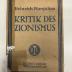 BD 6860 M331-1 : Kritik des Zionismus. 1, Volk und Gemeinschaft (1920)