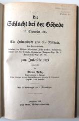 H 4695 : Die Schlacht bei der Göhrde 16. September 1813. Ein Heimatbuch und eine Festgabe, dem Hannoverlande, [...] zum Jubelfeste 1913. (1913)