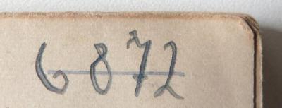 - (NSDAP-Gauarchiv Südhannover-Braunschweig), Von Hand: Signatur; '6872'. 