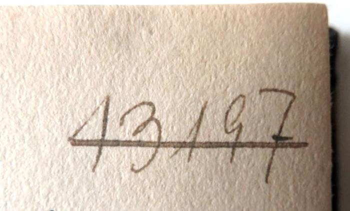 - (NSDAP-Gauarchiv und -museum Südhannover-Braunschweig), Von Hand: Signatur; '13197'. 