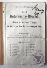 Kps H 4922 : Unterkunfts-Übersicht für die Märsche der berittenen Truppen zu und von den Herbstübungen 1904. Heft I. Unterkunfts-übersicht der 20. Division während der Herbstübungen 1904. Heft II. (1904)