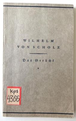Kps 4366 : Das Gerücht (1929)