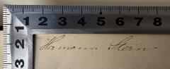 - (Stern, Hermann), Von Hand: Autogramm; 'Hermann Stern'. 