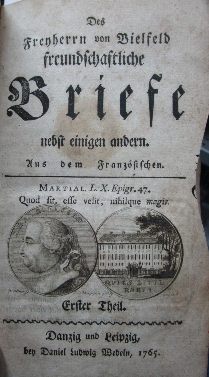  Des Freyherrn von Bielfeld freundschaftliche Briefe nebst einigen andern (1765)