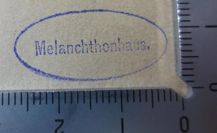 XV 374 c 1.2: Dr. Karl Schmidt's Geschichte der Pädagogik : dargestellt in weltgeschichtlicher Entwicklung und im organischen Zusammenhange mit dem Culturleben der Völker (1873);- (Melanchthonhaus), Stempel: Ortsangabe, Name; 'Melanchthonhaus.'.  (Prototyp)