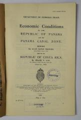 Icd 233 : Economic Conditions in the Republic of Panama and the Panama Canal Zone and the Republic of Costa Rica (1930)