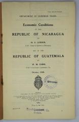 Icd 236 : Economic Conditions in the Republic of Nicaragua and in the Republic of Guatemala (1929)