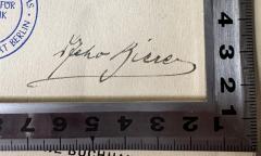 - (Bierer, Dr. Jeho), Von Hand: Name; 'Dr. Jeho Bierer'. 