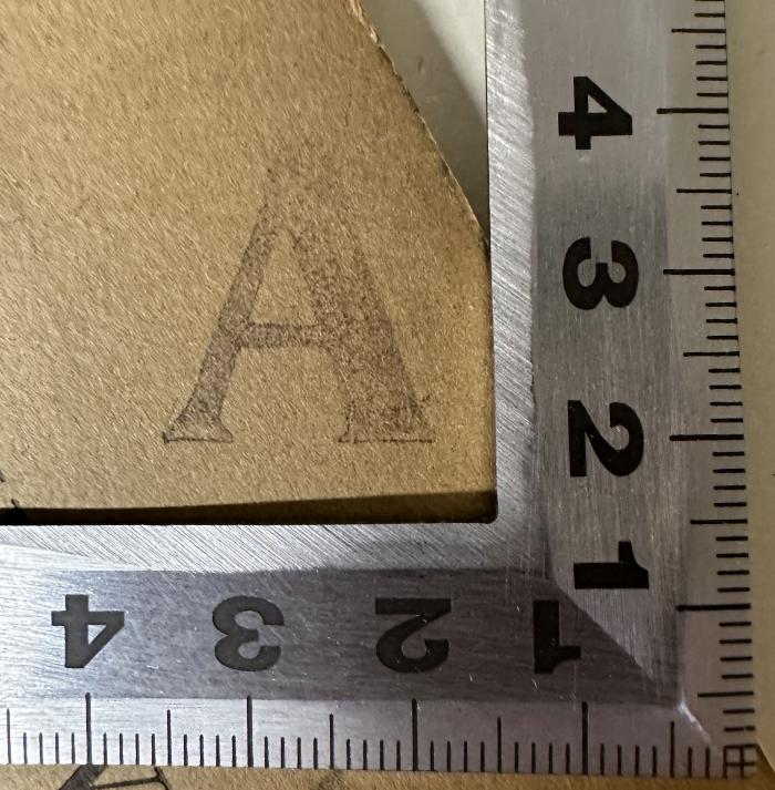 -, Stempel: Notiz; 'A'