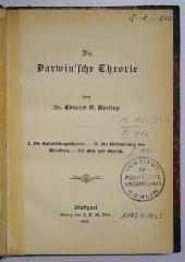 M 726 D 17 11 : Die Darwin'sche Theorie  (1887)