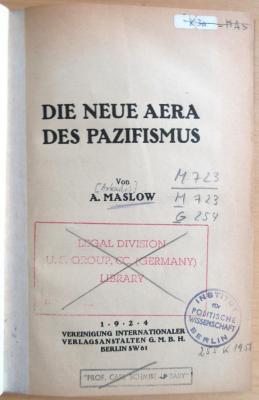 M 723 103 : Die neue Aera des Pazifisus  (1924)