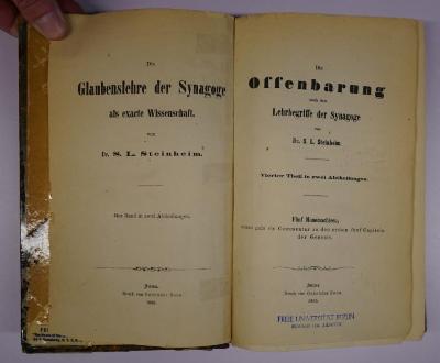GB M 3683 (ausgesondert): Die Offenbarung nach dem Lehrbegriffe der Synagoge. 4 : Ein Schiboleth (1865)