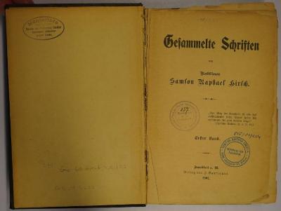 GB M 3677 : Gesammelte Schriften. 1 (1902)