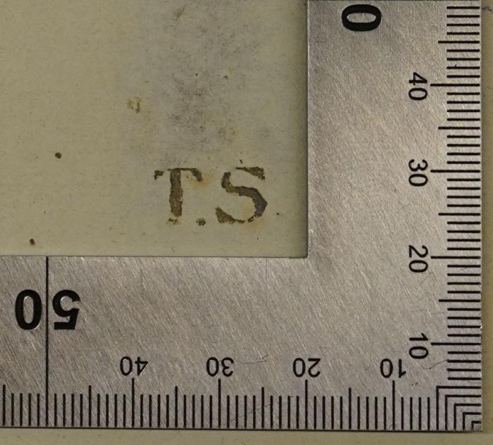 -, Stempel: Notiz; 'T.S.' (Prototyp)