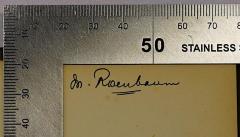 - (Rosenbaum, M.), Von Hand: Name; 'M. Rosenbaum'. 