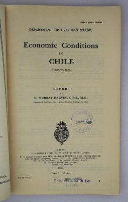 Ice 763 : Economic Conditions in Chile (1930)