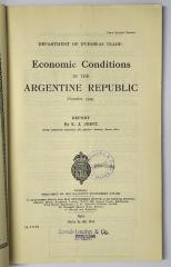 Ice 760 : Economic Conditions in the Argentine Republic (1930)