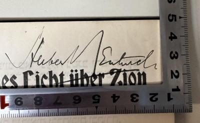 - (Bentwich, Herbert), Von Hand: Name; 'Herbert Bentwich'. 