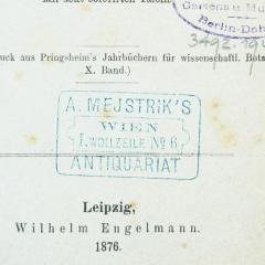 Stempel auf dem Titelblatt